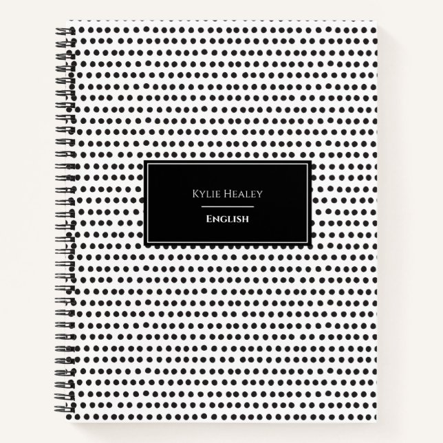 Personalised Polka Dot Notebook (Front)