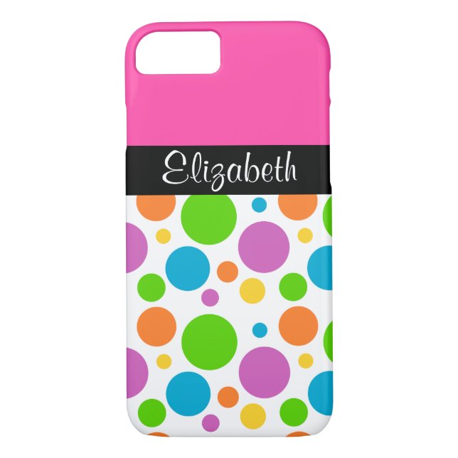 Personalised Polka Dot Pattern Case-Mate iPhone Case (Back)