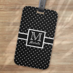 Personalised Polka Dot Spotty Monogram Luggage Tag<br><div class="desc">This fun design can be personalised with a name and initial for a one-of-a-kind gift</div>
