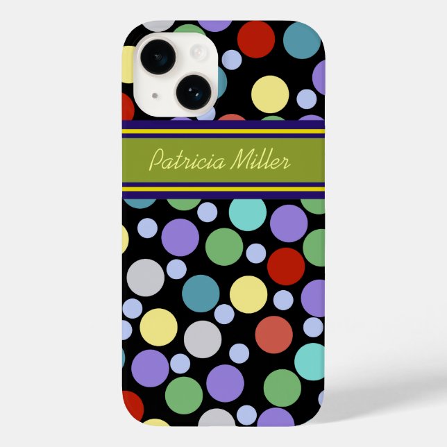 personalised polka dots pattern Case-Mate iPhone case (Back)