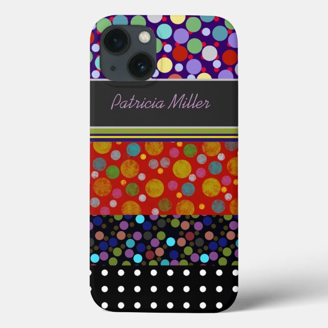 personalised polka dots patterns Case-Mate iPhone case (Back)