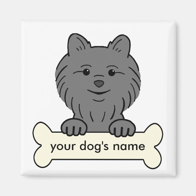 Personalised Pomeranian Magnet (Front)