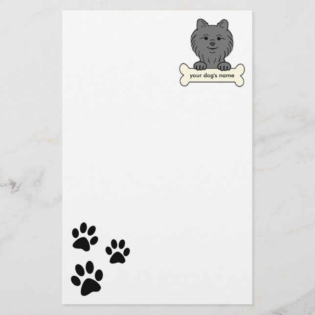 Personalised Pomeranian Stationery (Front)