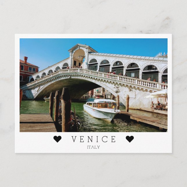 Personalised, Ponte di Rialto, Venice, Italy Post Postcard (Front)