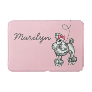 Personalised Poodle Bath Mat