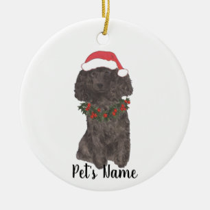 Personalised Poodle (Black) Ceramic Ornament
