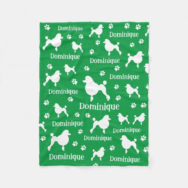 Personalised Poodle Blanket Custom Dog Lover Gift (Front)