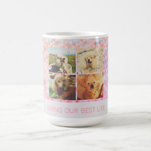 Personalised Poodle Dog Mum Multi-Photo Grid Coffee Mug