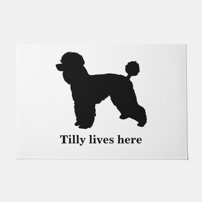 Personalised Poodle Doormat (Front)