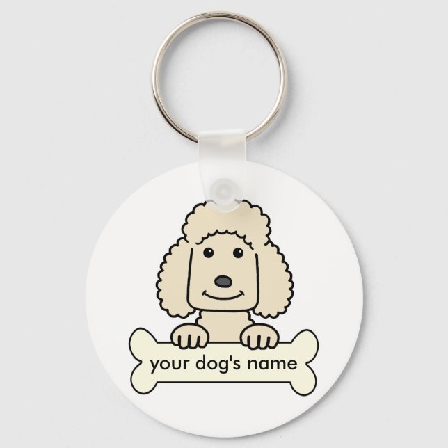 Personalised Poodle Key Ring (Front)