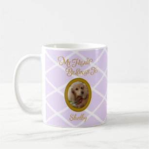 Personalised Poodle Photo Lavender Poodle Mum Coffee Mug