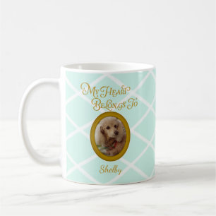 Personalised Poodle Photo   My Heart Belongs To  Coffee Mug