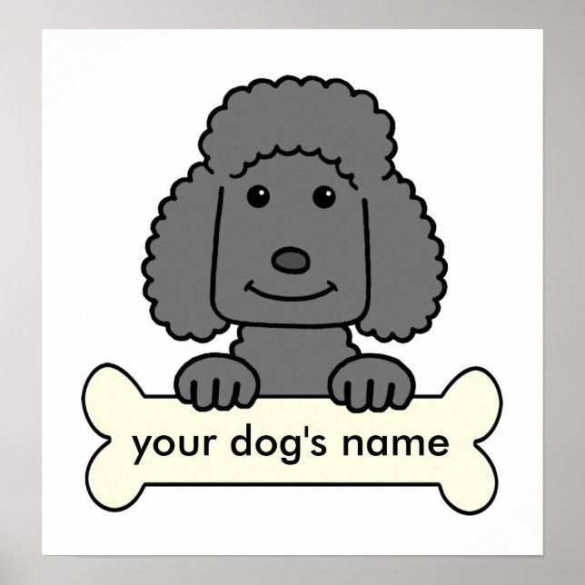 Personalised Poodle Poster (Front)