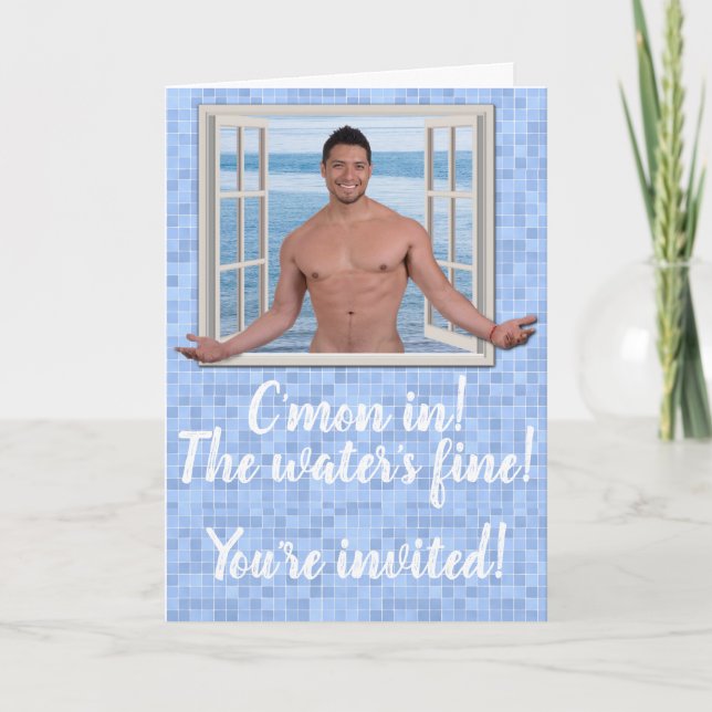 Personalised Pool or Beach Party Invitation Cards (Front)
