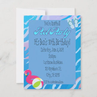 Personalised Pool Party Invitation