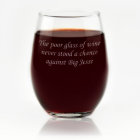 Personalised Poor Little Stemless Wine Glass