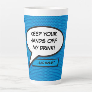 Personalised Pop Art Comic Book Speech Bubble Latte Mug