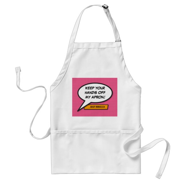 Personalised Pop Art Comic Book Speech Bubble Standard Apron (Front)
