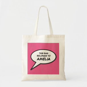 Personalised Pop Art Comic Book Speech Bubble Tote Bag
