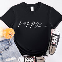 Personalised Poppy Grandparent T-Shirt
