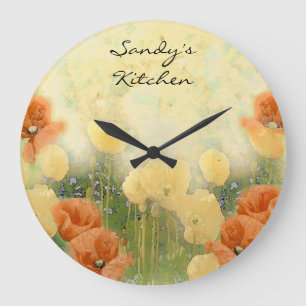 Personalised Poppy Kitchen Clock