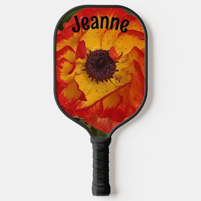 Personalised Poppy Pickleball Paddle (Front)