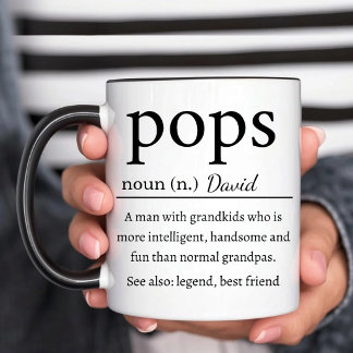 Personalised Pops Definition Two-Tone Coffee Mug