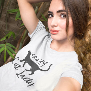Personalised Popular Crazy Cat Lady Tri-Blend Shirt