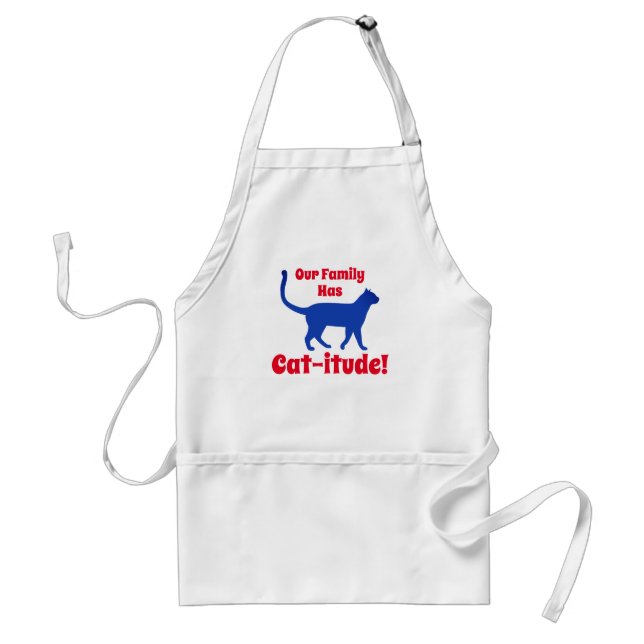 Personalised Popular Our Family Has Cat-itude  Standard Apron (Front)
