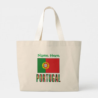 Personalised Portugal Flag Heritage  Large Tote Bag