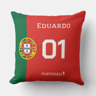Personalised Portugal Soccer Fan Gear - Custom Nam Cushion