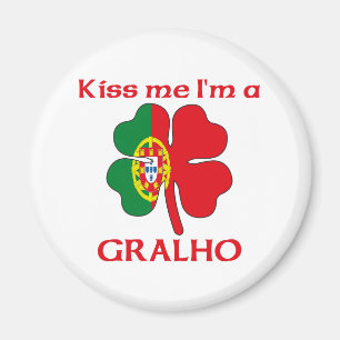 Personalised Portuguese Kiss Me I'm Gralho Magnet