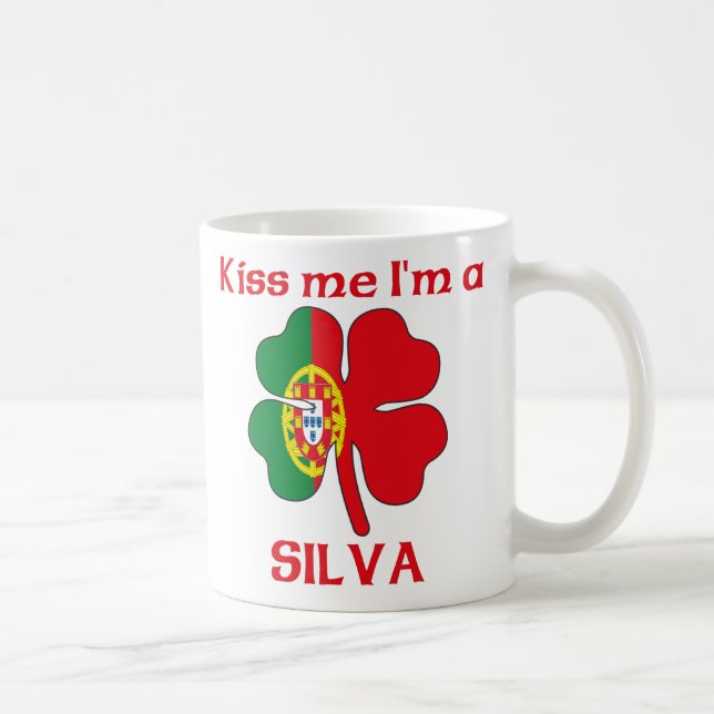 Personalised Portuguese Kiss Me I'm Silva Coffee Mug (Right)