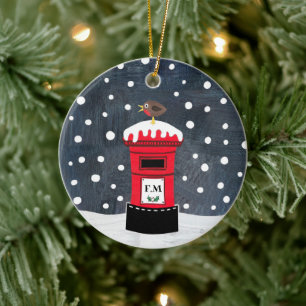 Personalised Post Box Christmas Tree Decoration