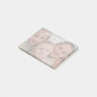 Personalised Post-it® Notes 4x3 Family Name Photo