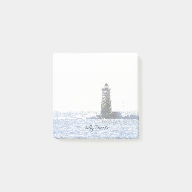 Personalised Post-It Notes Coastal Lighthouse (Front)