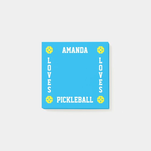 Personalised Post-it® notes for pickleball player (Front)