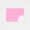 Personalised Post-it® notes Pink with daisy flower