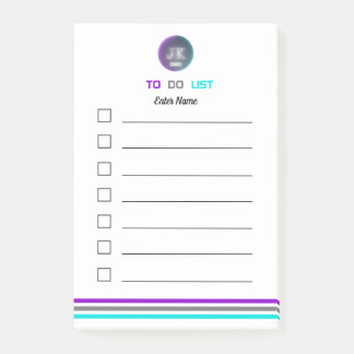 Personalised Post-it Notes To Do List 2021 JK Logo