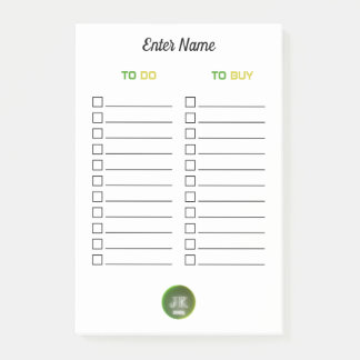 Personalised Post-it Notes To Do To Buy JK 2025