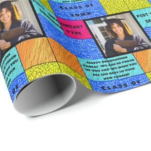 Personalised Post Secondary Degree Graduation Year Wrapping Paper