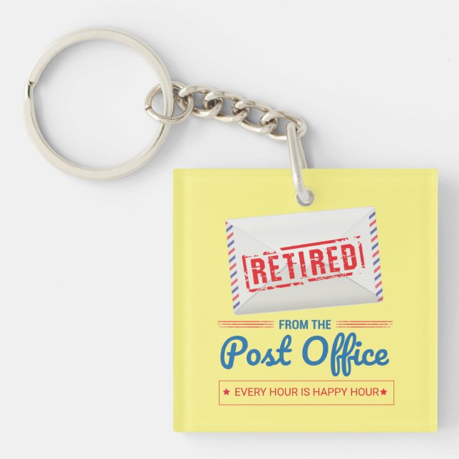 Personalised Postal Worker Retirement Mailman Key Ring (Front)
