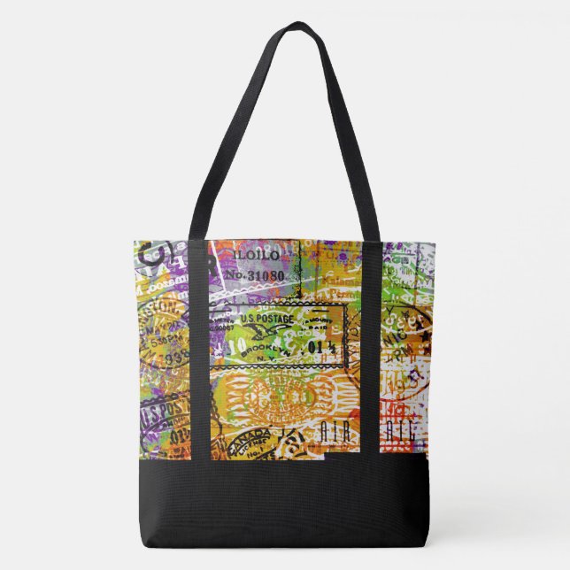 Personalised Postmark collage Tote Bag (Front)
