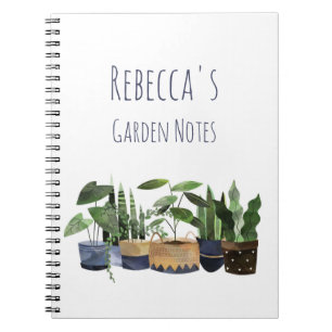 Personalised Pot Plant & Cactus Garden Notebook
