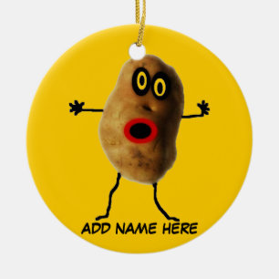Personalised Potato Cartoon Ceramic Ornament