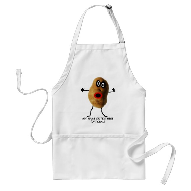 Personalised Potatoes Cartoon Standard Apron (Front)