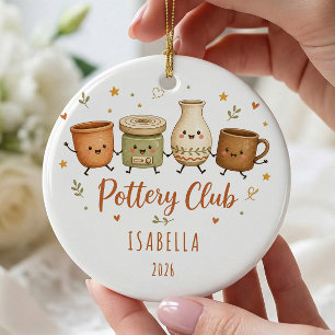 Personalised Pottery Club Christmas Ornament