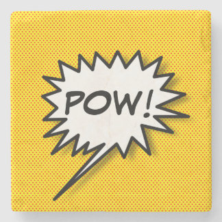 Personalised POW! Comic  Stone Coaster