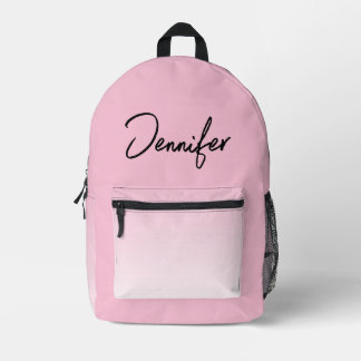 Personalised Powder Pink Backpack with Custom Name