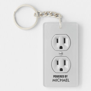 Personalised Power Outlet Key-chain Key Ring